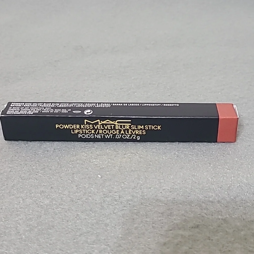 MAC Sweet Cinnamon Powder Kiss Velvet Blur Slim Stick Lipstick  .07oz NEW IN BOX